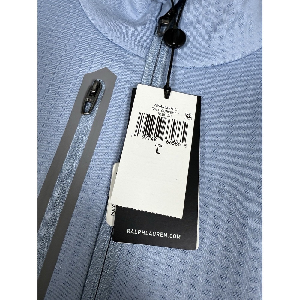 NWT RLX Ralph Lauren Large 1/4 Zip Stretch Wicking Golf Shirt Pullover Jersey - Picture 4 of 8